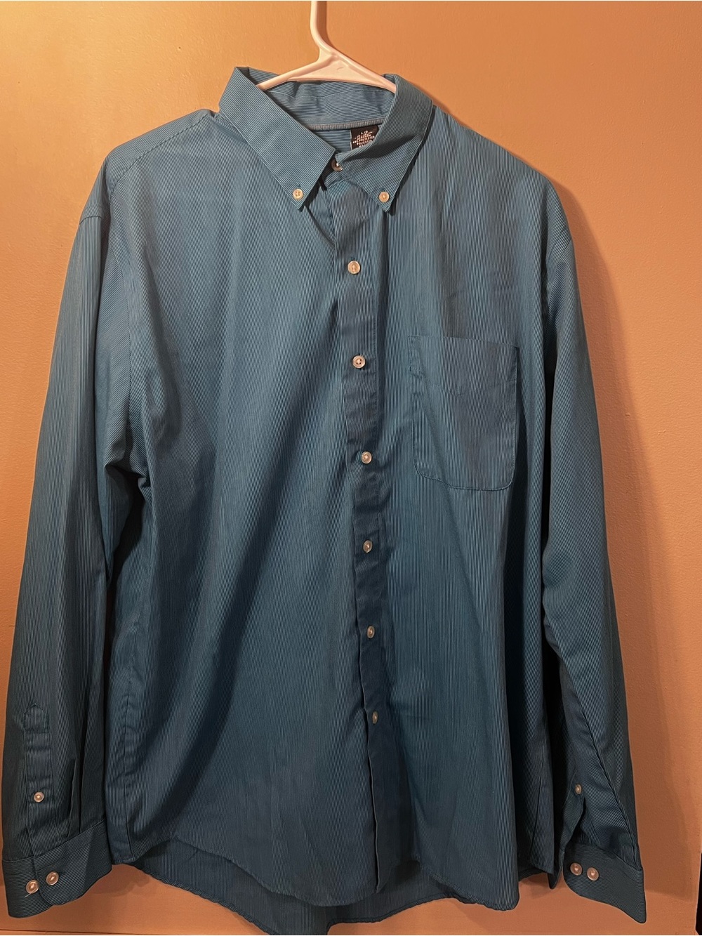 Men's Teal Button-Down Shirt - Classic Long Sleeve